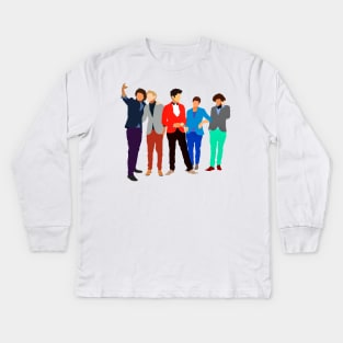 One Direction Art 2013 Shilloute Kids Long Sleeve T-Shirt